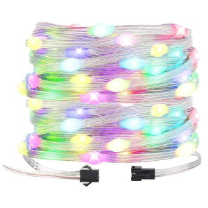 BTF-LIGHTING LED�C���~�l�[�V�������C�g 10M 100LEDs �t�F�A���[���C�g LED�X�g�����O���C�g ���̐F IP65�h�� 5V �A�h���X�w��\ �������C�g SP611E�ASP630E�ASP107E�ASP638E�AK-1000C�Ȃ�