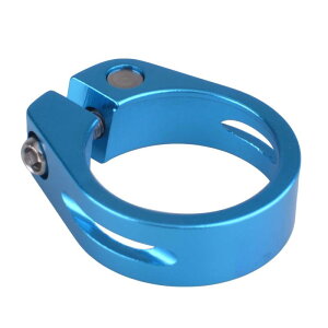 Azarxis シートポストクランプ 自転車用 31.8mm / 34.9mm シートクランプ アルミ合金 ルト締め 軽量 ロードバイク マウンテンバイク クロスバイク サイクリング(ブルー(31.8mm))