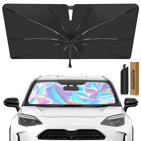 【2025新登場 車種専用」BLUESEATEC トヨタ ヤリスクロス 傘型 フロントガラスサンシェード yaris cross R2.8-現行 車用サンシェード 10倍強遮熱 UVカット 紫外線対策 プライバシー保護 360°回転可能