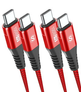 USB-C to USB-C �P�[�u�� 100W �y3m/2�{�Z�b�g�zPD�Ή� �}���[�d �f�[�^�]�� �Ή� iPhone17/16/15 Pro MAX/iPad Pro/Air/mini6/MacBook/Samsung Galaxy S26/S25/