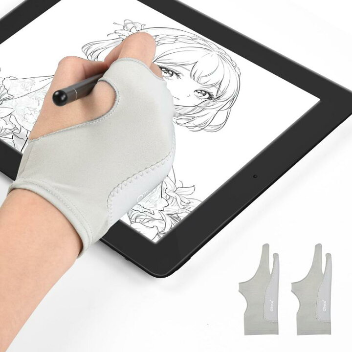 楽天市場】[OTraki] 製図用手袋 2枚入 二重厚手 二本指