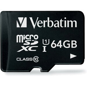 o[xC^(Verbatim) microSD 64GB ő90MB/s UHS-1 U1 class10 ACEI[Ef[^@ɂS̍T|[g X}[gtH ^ubg̎ʐ^⓮ۑ MXCN64GJVZ5