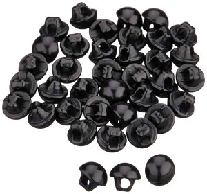日本紐釦貿易(Nippon Chuko) 裏穴 目玉ボタン 144個入 φ6mm 黒 CE141-1-144 手芸用品 ボタン・フック 目玉ボタン