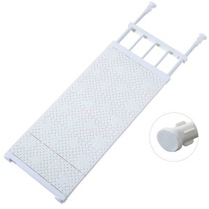 つっぱり棚 突っ張り棚 強力伸縮棚 強い負荷 ドリル不要 強力突っ張り棚 ホワイト 強力伸縮タイプ 滑り止め つっぱり棒 (奥行30cm 幅73〜130cm)