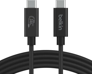 Belkin USB-CP[u USB4 240W 20Gbpsf[^] 4K/60HzΉ HDRΉ iPhone 15/MacBook/iPad Pro/iMac/WindowsΉ USB-IFF 2m ubN INZ004bt2MB