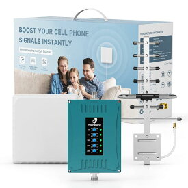 家庭用携帯電話シグナルブースター｜KDDI au、NTTドコモ、ソフトバンクの全キャリアに対応｜高利得指向性外部アンテナ｜バンド1、3、6、8、9、18、19、26、28の信号をブーストします