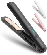 持ち運びヘアアイロン USB充電式 ミニ 前髪 アイロン 2WAY カール/ストレート 充電式ヘアアイロン コード…