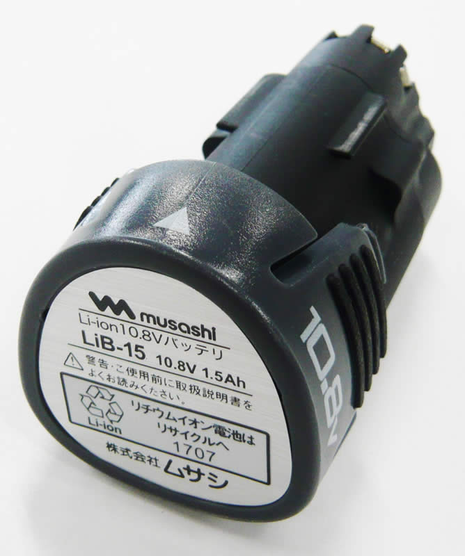 コードレス充電式シリーズ 共通の替バッテリー 格安 価格でご提供いたします ムサシ LiB-15 お気にいる Li-ion PL-3002対応 PL-3001 コードレス充電式バリカン替えバッテリー 10.8Vバッテリー