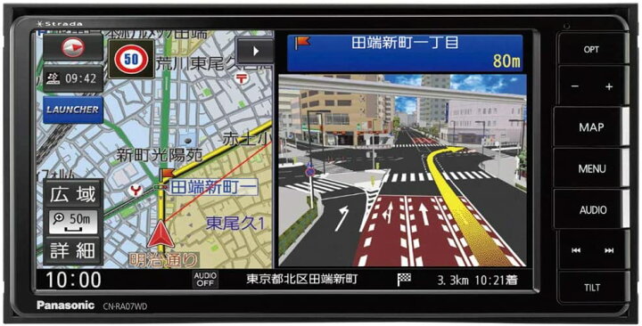 楽天市場】CN-RA07WD パナソニック ストラーダ 7インチWVGA SDメモリー 