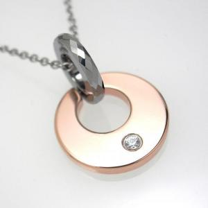 タングステンペンダントトップサークルピンク【楽ギフ_包装】