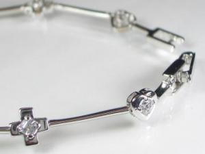 SVシルバーキュービックジルコニアブレスレット