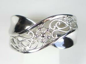 K18WGダイヤ リング10P18Jun16【楽ギフ_包装】