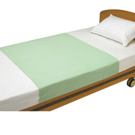 竹虎 速乾防水シーツ （2枚入） 緑色（グリーン） 102141 幅90cmx縦145cm ベッドシーツ 介護ベッド 高齢者 老人 乾燥機OK
