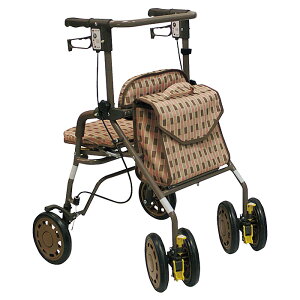 島製作所 シンフォニーEVO Bベージュ 歩行車 杖立て付 歩行器 高齢者 老人 介護用