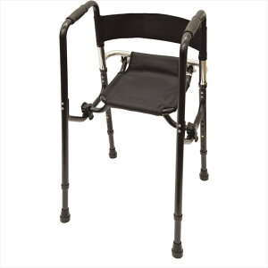 イーアス Rec01コンパクト ブラック 歩行器 【メーカー取寄】【注文後のキャンセル不可】