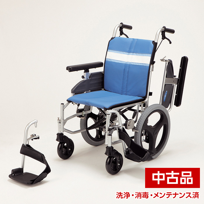 ファッション通販 多機能タイプ モジュール 中古 日進医療器 NA-3DX 介助 介助式 ブルー 車いす 車椅子 青 標準色 お買い得品 代引不可商品です
