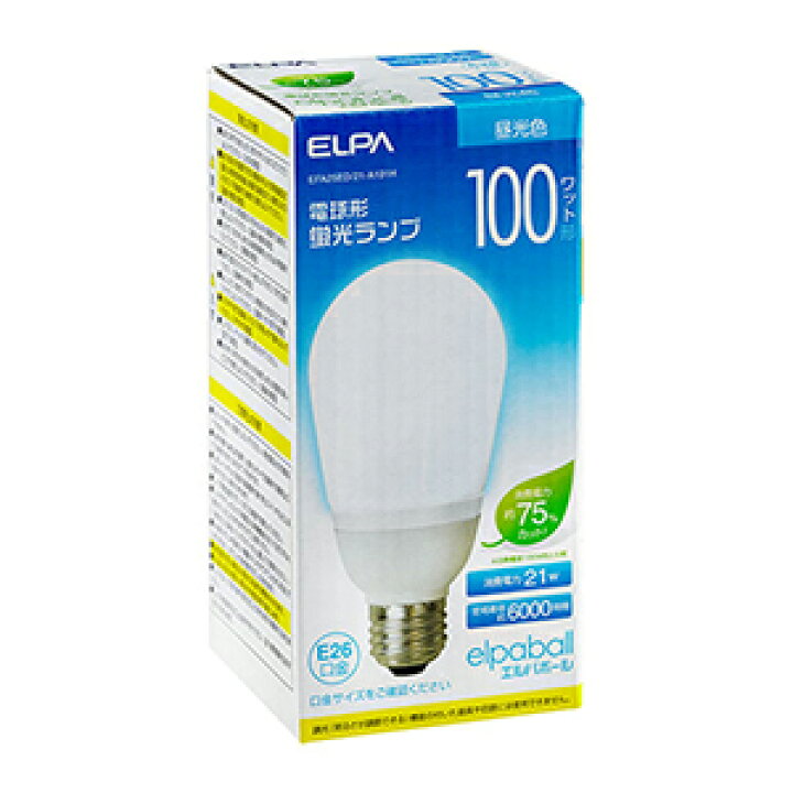 楽天市場】ELPA エルパボール 電球形蛍光ランプ（蛍光ランプ） A 