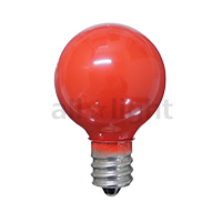 アサヒ　ミニボールランプ　Ｇ３０カラー　５Ｗ　Ｅ１２口金　レッド（赤色）　セラミック塗装　G30 E12 110V-5W(R)