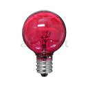 アサヒ　ミニボールランプ　G30カラー　5W　E12口金　透明レッド（赤色）　G30 E12 110V-5W(CR)