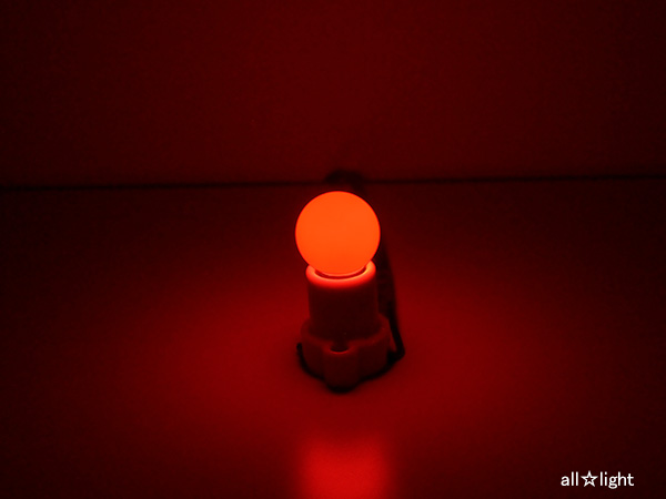 アサヒ ミニボールランプ Ｇ３０カラー １０Ｗ Ｅ１７口金 レッド（赤色） セラミック塗装 G30 E17 110V-10W(R)  オールライト