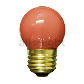 アサヒ　サイン用ボール球　G40（40mm）　外面着色（セラミックカラー）（色電球）　7W　E26口金　レッド（赤色）　G40 E26 110V-7W(R)