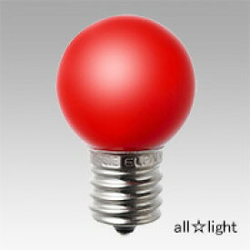 ELPA　エルパボール　LED電球　LED装飾電球　ミニボールタイプ(ボール電球形)　G30(外径30mm)　カラー　1．2W　レッド（赤色）　E17口金　LDG1RGE17G244