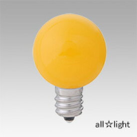 ELPA　エルパボール　LED電球　LED装飾電球　ミニボールタイプ(ボール電球形)　G30(外径30mm)　カラー　0．5W　イエロー（黄色）　E12口金　LDG1YGE12G233