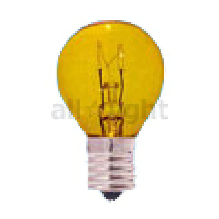 アサヒ ミニランプ Ｓ３５ カラーランプ １０Ｗ イエロー（黄色） S35 E17 110V-10W(CY) 透明染 オールライト