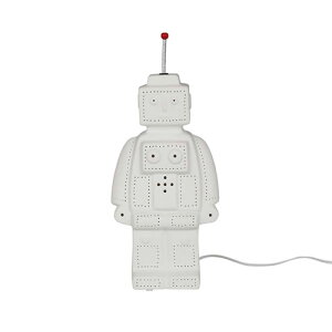 DULTON�@�_���g���@PORCELAIN ROBOT LIGHT MAT WHITE�@�t���A���C�g�@�f�X�N�����v�@�}�b�g�z���C�g�@E17�����@�d���R�[�h�@ON/OFF�X�C�b�`�@�����v�ʔ��@DS0773MWT