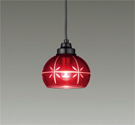 ENDO　LED和風ペンダント　φ50透明ボール球25W相当　直付タイプ　電球色2700K　レッド　ERP7230RB　（ランプ別売）