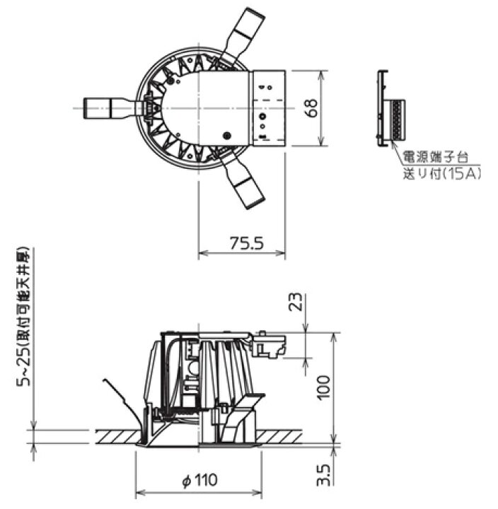 楽天市場】三菱 LED照明器具 LEDダウンライト（MCシリーズ） 埋込 