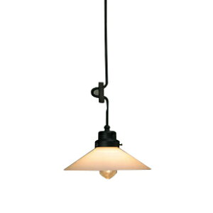 後藤照明 レトロ照明 引掛シーリング式ペンダント 乳白P1ロマン・CP型BK 黒塗装 口金E26 40W浪漫球付 GLF3226W ※受注生産品