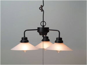 後藤照明 レトロ照明 引掛シーリング式ペンダント 外消しP1ロマン・3灯用CP型BK 黒塗装 口金E26 40W浪漫球付 GLF3228F ※受注生産品