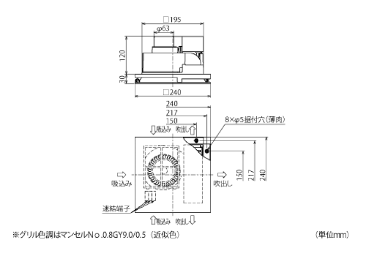 楽天市場】三菱 ヘルスエアー機能搭載 循環ファン 換気扇 １０畳用