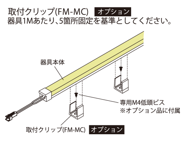 楽天市場】FKK 取付クリップ FMT／FMSテープライト直付用 ［5