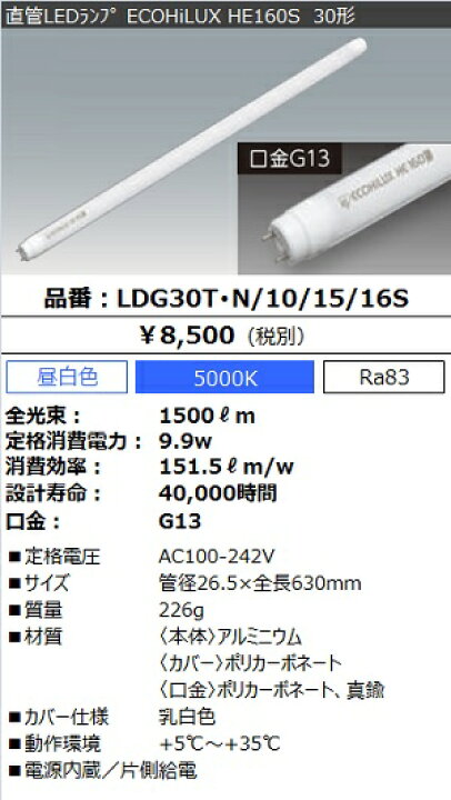 楽天市場】アイリスオーヤマ 直管LEDランプ（LED蛍光灯 