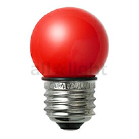 ELPA　エルパボール　LED電球　LED装飾電球　ミニボールタイプ(ボール電球形)　サイン球　G40(外径40mm)　カラー　1．4W　レッド（赤色）　E26口金　防水設計　LDG1RGGWP254
