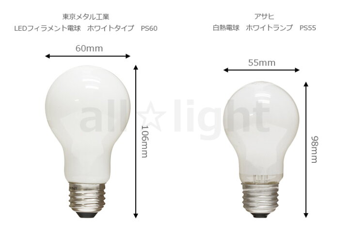 楽天市場】東京メタル工業 LED電球 LEDフィラメント電球 一般 