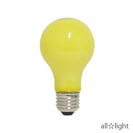 東京メタル工業　LED電球　LEDカラー電球　一般電球形　40W形相当　全方向　配光角度290°　E26口金　イエロー（黄色）　LDA4YE26TM