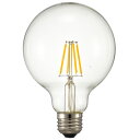 オーム電機　LED電球　LEDフィラメントタイプ電球　ボール球形　クリアタイプ　ボール電球60W形相当　G95(外径95mm)　電球色　5．0W　全光束700lm　E26口金　　全方向タイプ　LDG5LC6