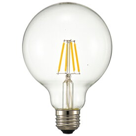 オーム電機　LED電球　LEDフィラメントタイプ電球　ボール球形　クリアタイプ　ボール電球60W形相当　G95(外径95mm)　電球色　5．0W　全光束700lm　E26口金　　全方向タイプ　LDG5LC6