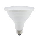 オーム電機　LED電球　ビームランプ形　広角タイプ　E26　150W形相当　15．1W　電球色　1555lm　防雨タイプ　屋内・屋外兼用　最大径126mm　LDR15LWP150