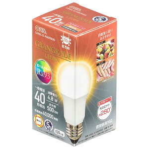�I�[���d�@�@LED�d���@��ʓd���`�@GRANGRADE�@�S�����^�C�v�@�z���p280�x�@�d���F�@�����F�^�C�v�@Ra93�@����d��4�D8W�@��ʓd��40W�`�����@�S����500lm�@E26�����@���`���Ή��@LDA5LGAG6RA93