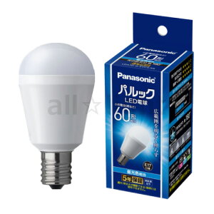 �p�i�\�j�b�N�@�p���b�NLED�d���@�~�j�N���v�g���`(���`�d���^�C�v) �L�͈͂��Ƃ炷�^�C�v�@���`�d��60�`�����i60W�`����)�@760lm�@6.9W�@E17�@6500K�@�����F�����@LDA7DGE17SK6