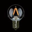 TOZAI　LED電球　フィラメント形ミニLED電球　装飾用　AC110V仕様　防水仕様　ボール電球（小丸球）　G30(外径30mm)　深赤系電球色（2100K）　0．8W　60lm　E12　クリア　TZG30E12C0811021
