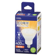 オーム電機　LED電球　ハロゲンランプ形　100W形　φ50(50mm)　E11口金　6.8W　810lm　電球色　広角(40°…