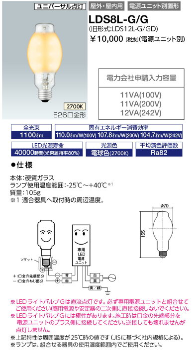 楽天市場】岩崎 レディオック LEDライトバルブG 電源別置形 水銀ランプ 