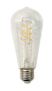 ALEG�@Spiral Filament LED�@�t�B�������gLED�d���@�G�W�\���`�@LED�p�t�ʑ�������ɑΉ��@60W�`�i60W�����j�@840lm�@6.6W�@E26�@�d���F2700K�@LDST7LC60FLD927