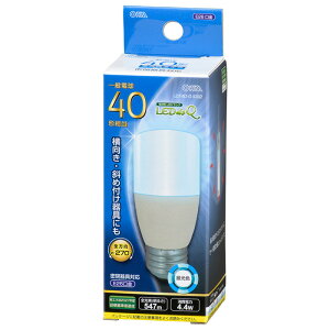 オーム電機 LED電球 T形 40形相当 40W形 昼光色 E26口金 密閉形器具対応 断熱材施工器具対応 横向き・斜め付け器具 全方向約270° LDT4DGIG92