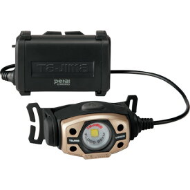 タジマ　CDシリーズ　LEDヘッドライトC501Dセット　IPX4　大径照射タイプ　最大500lm　2m耐落下　白色高輝度LED　専用充電池付き/単3形アルカリ電池3個用（別売）　LEC501DSP